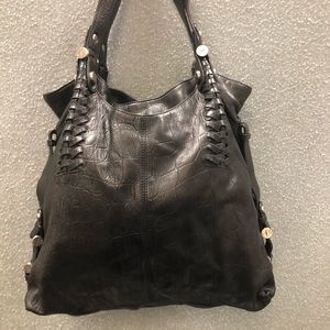 Black Leather Shoulder Hobo